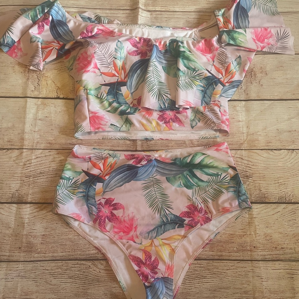 Floral Off-Shoulder Two-Piece